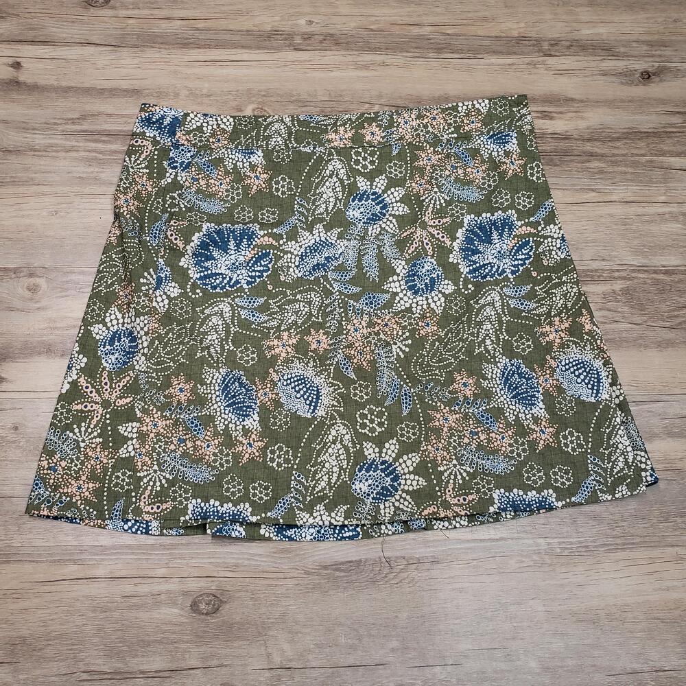 RipSkirt Skirt Womens Large Green Blue Floral Wrap Quick Dry Swim Cover